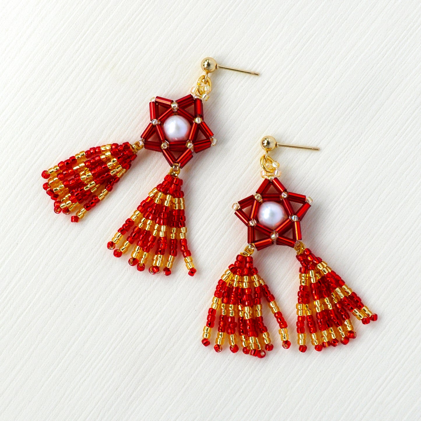 Classic Parol Earrings - Candy Red