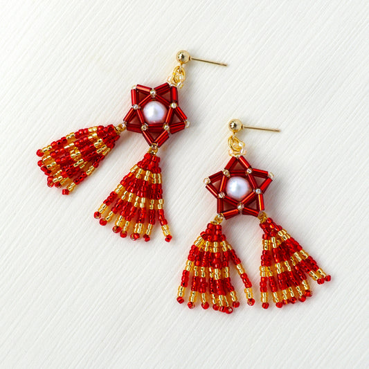 Classic Parol Earrings - Candy Red