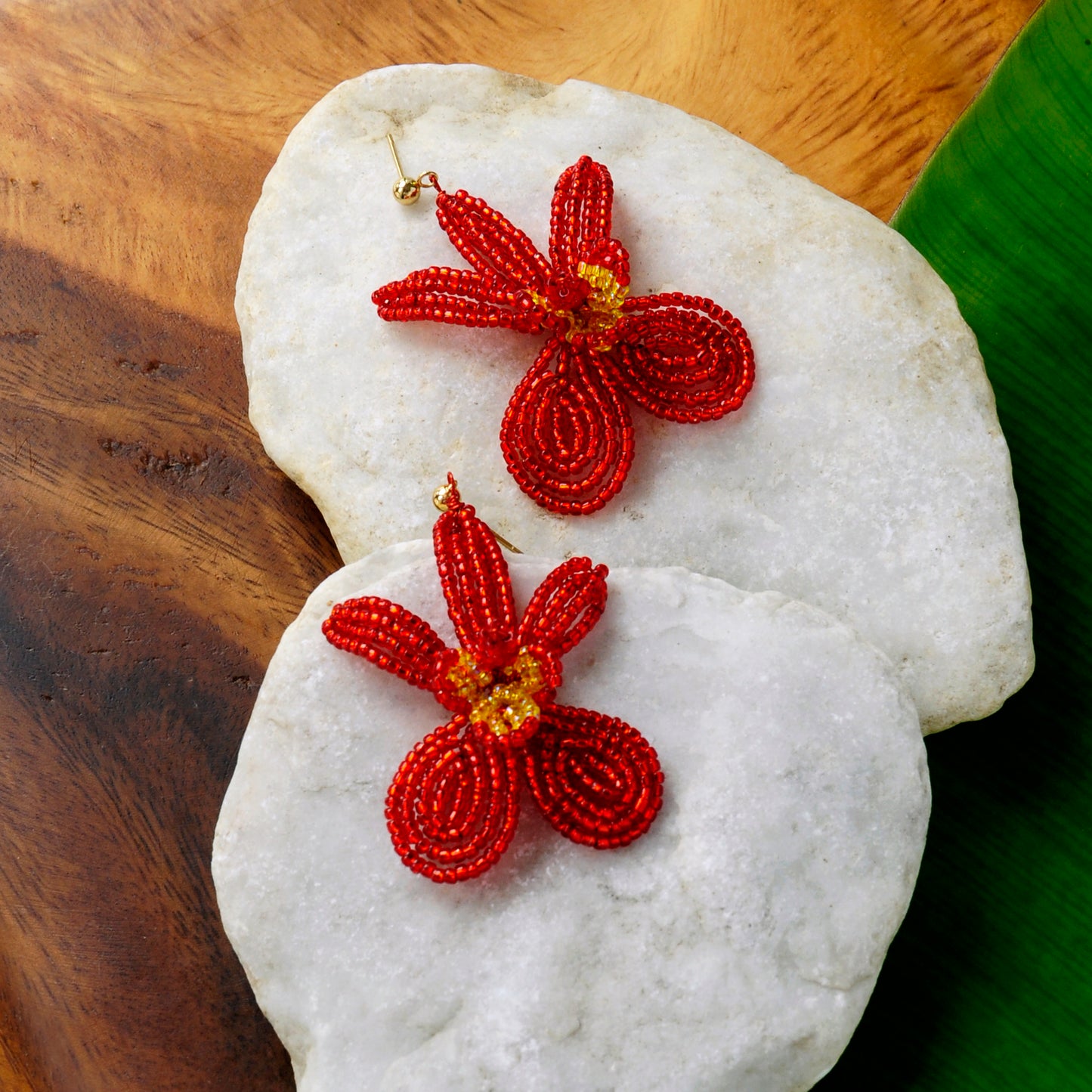 Fire Orchid Earrings